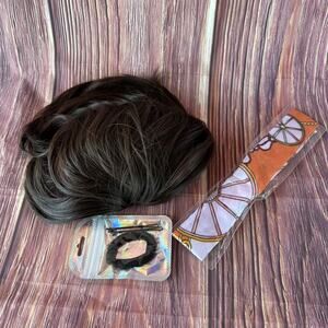 Synthetic Hair Volume Topper Wiglet Adjustable Clip In Free Part Chocolate Brown